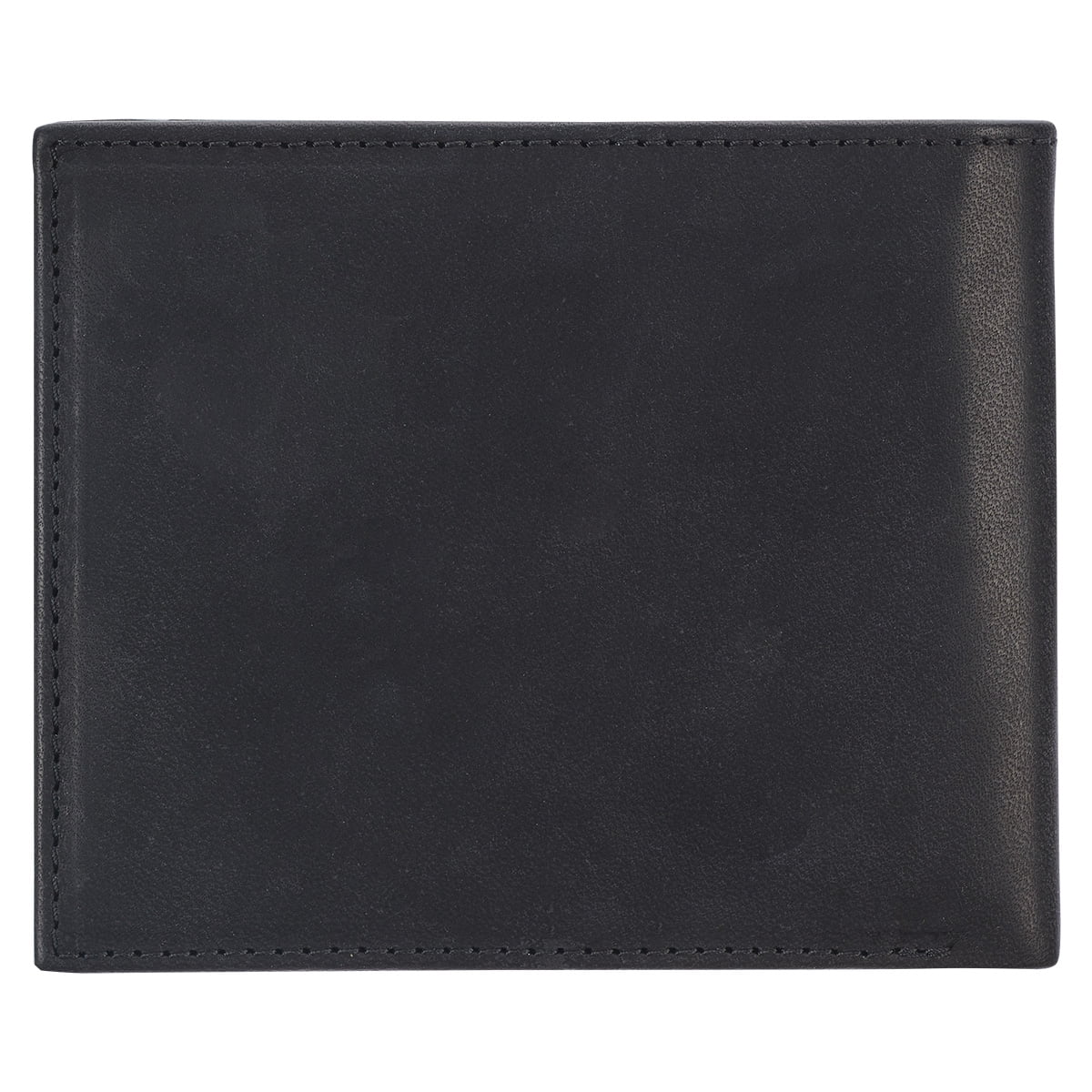 Genuine Premium Full Grain Leather RFID Blocking Silver Engraved Cross Wallet for Men: Multi Pocket Billfold w/Removable ID Window Accessory - Image 2