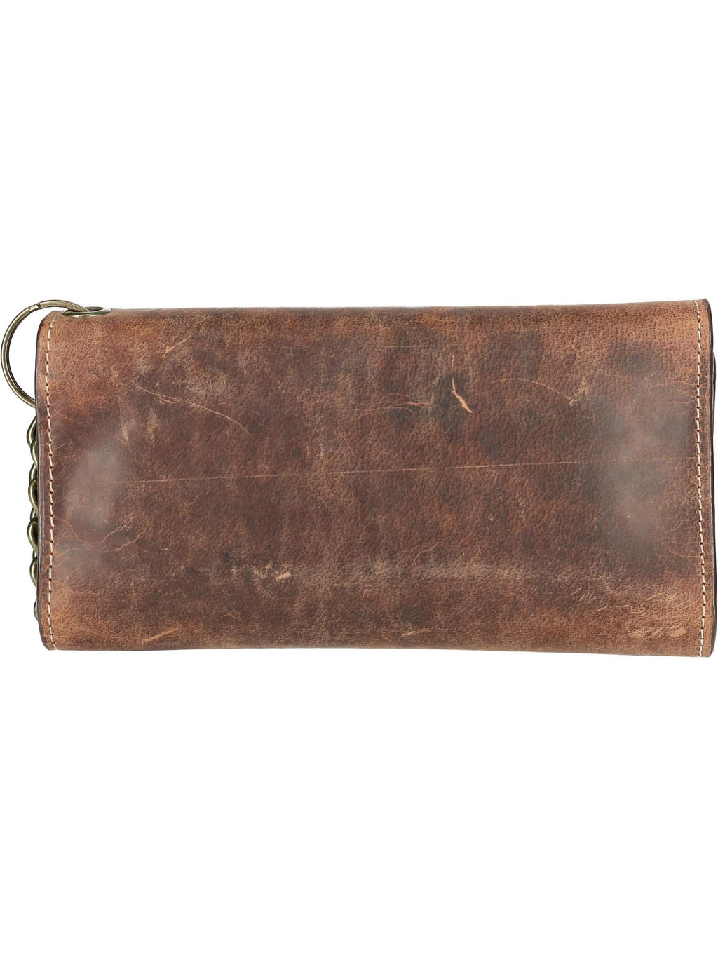 Crazy Horse Leather RFID Long Trifold Chain Wallet (Men) - Image 5