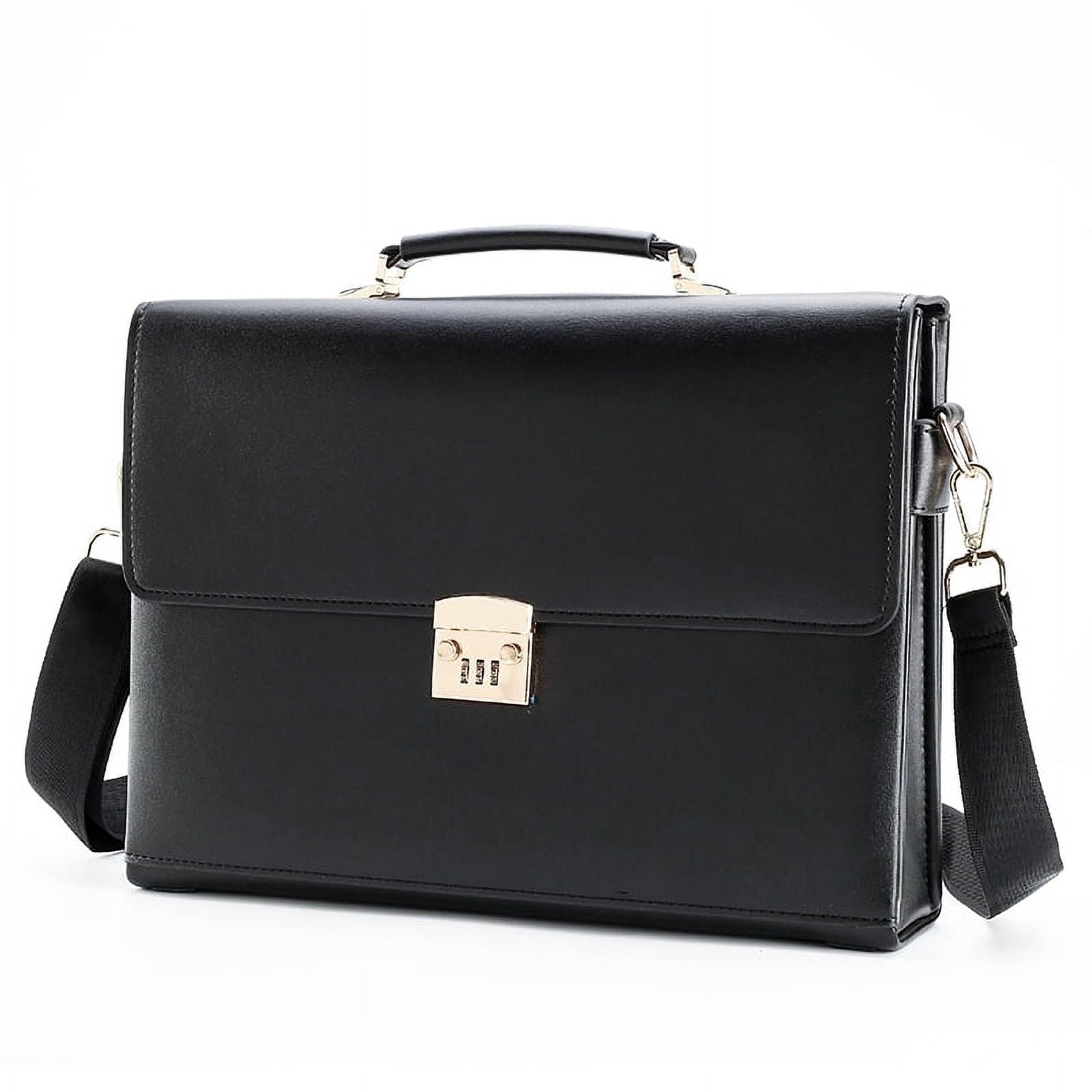 for Men Leather Portfolio Large Capacity Office Computer Bag - Image 6