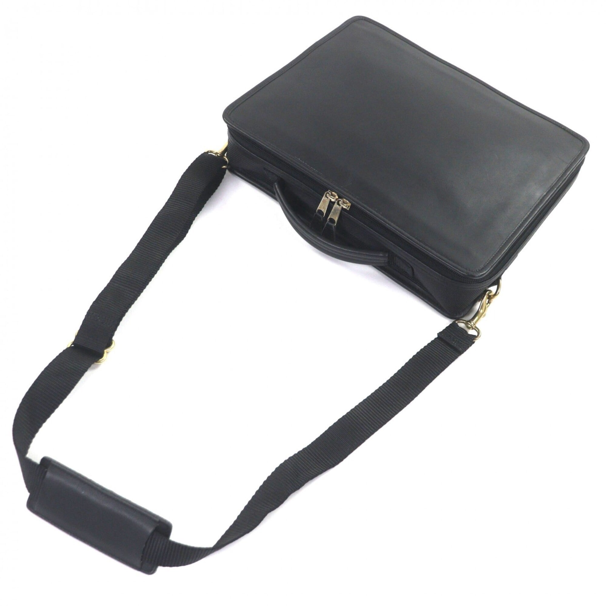 Pre-Owned COACH 0539 Leather Nylon 2-Way Business Bag, PC Case, Shoulder Briefcase, Black, Men's - Image 6