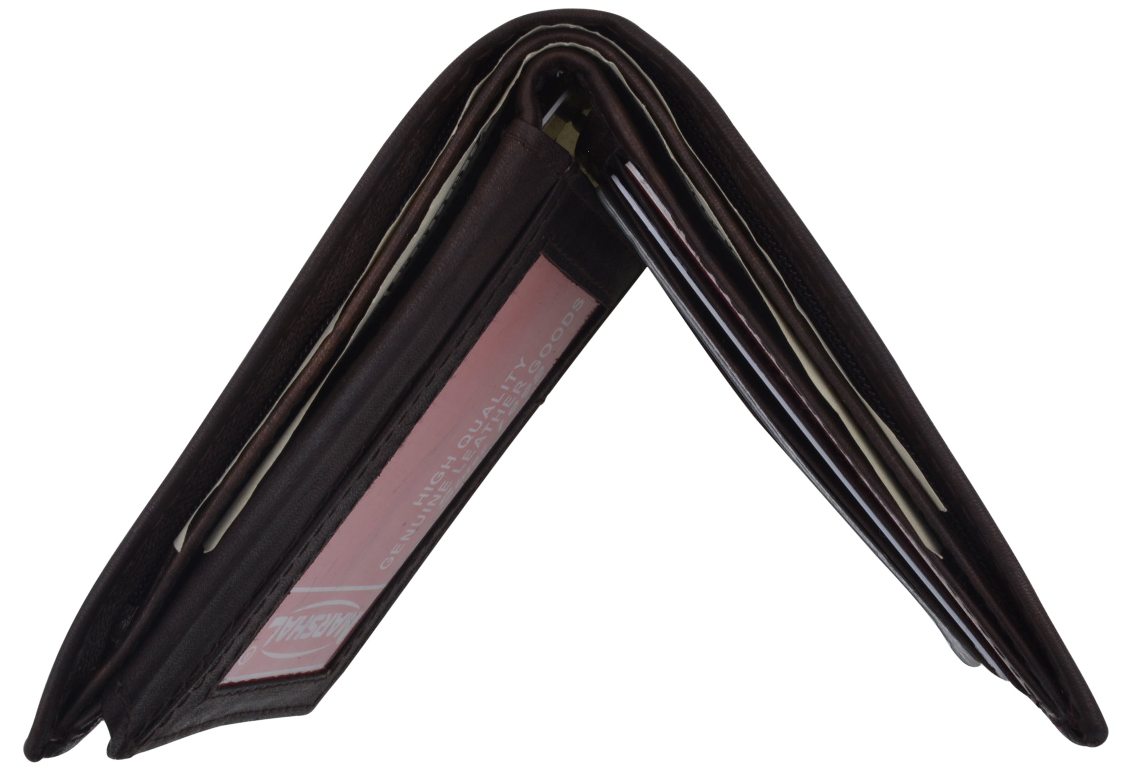 Men's Leather Bifold ID Card Holder Purse Wallet Billfold Handbag Slim Clutch - Image 6