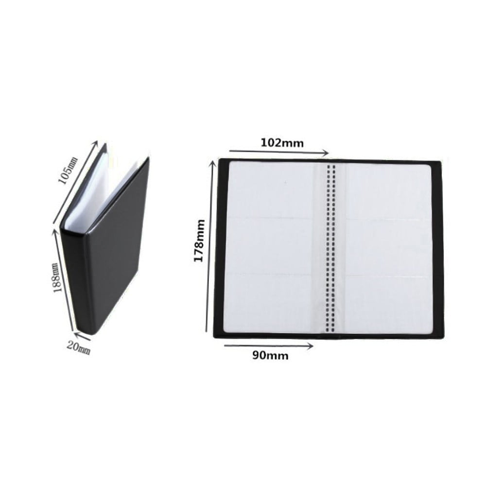 120-Card Leather Business Card Holder - Slim Wallet Style Card Case Pouch Folder, Durable PU Leather Card Organizer, ... - Image 2