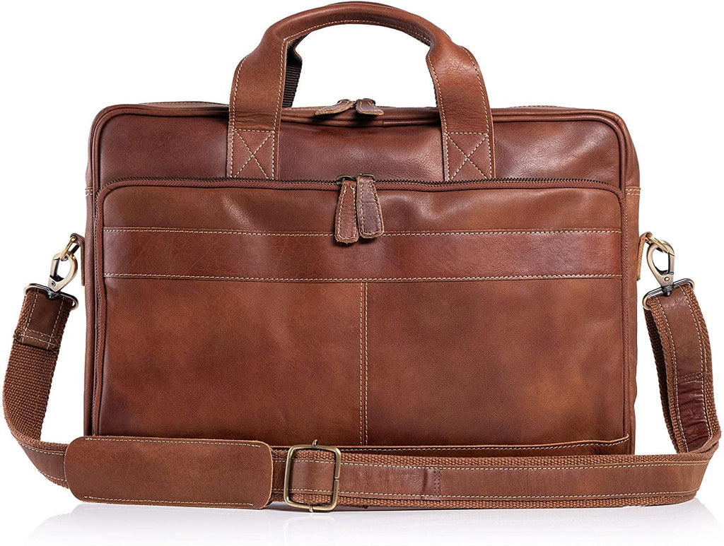 18-Inch Laptop Messenger Bag Trolley-Compatible Briefcase for Men and Women with Zippers and Multiple Compartments - Image 3