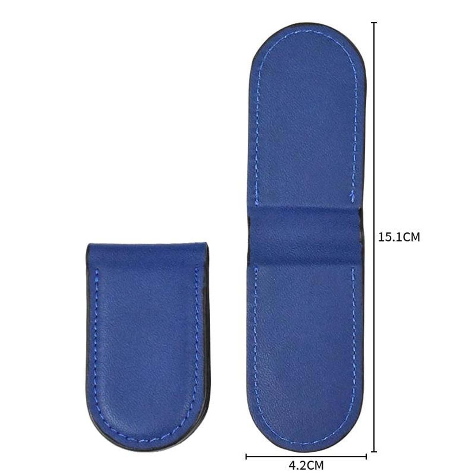 Slim Magnetic Money Clip Wallet, Genuine Leather Card Holder, RFID Blocking, for Men and Women, Compact Design, Holds Bills and Cards, Busin - Image 2