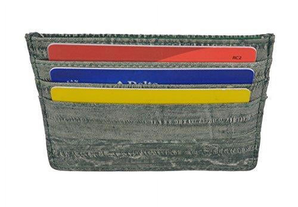 Waterproof Genuine Eel Skin Soft Leather Slim Thin Credit Card Holder Wallet - Image 6