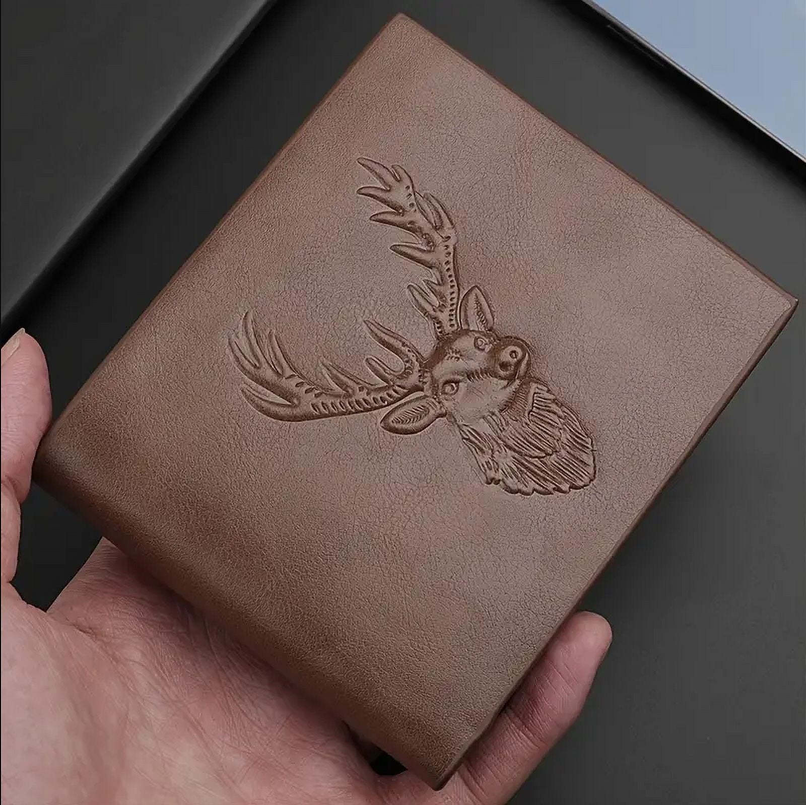 Buck/Deer Hunting Wallet for Men, Leather RFID Blocking Credit Card Holder, Mens Bifold Wallet - Image 5