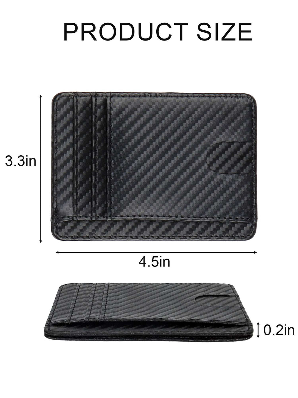 Slim Minimalist Front Pocket RFID Blocking Card Holder Leather Wallets for Men Women - Image 4