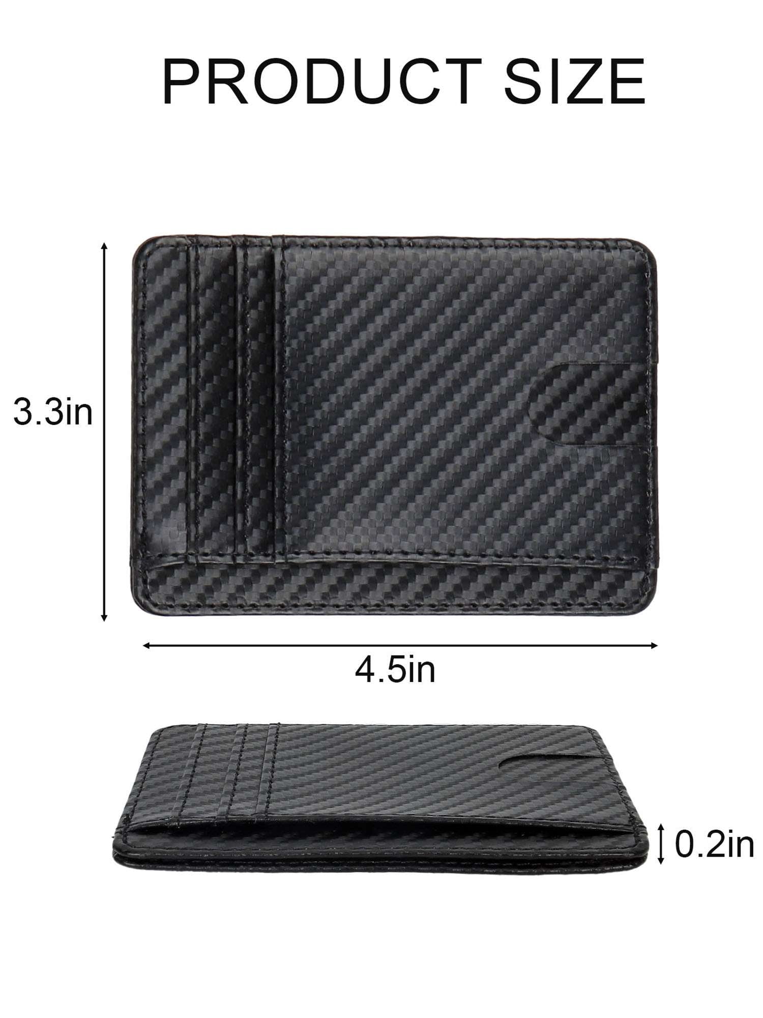 Slim Minimalist Front Pocket RFID Blocking Card Holder Leather Wallets for Men Women - Image 4