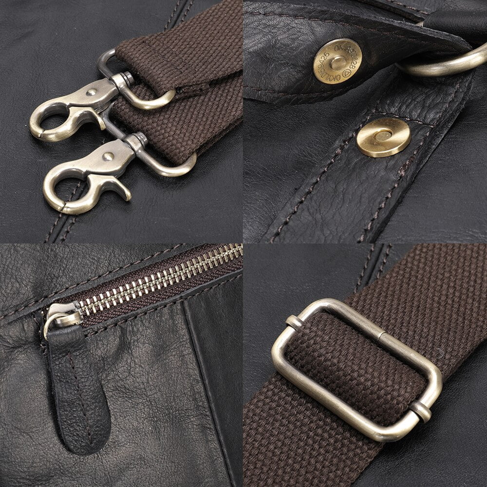 Men's Shoulder Bag Genuine Leather Men's Designer Bag Handbag for Men Briefcase Fit 14inch Laptop Messenger Bags Men'... - Image 5