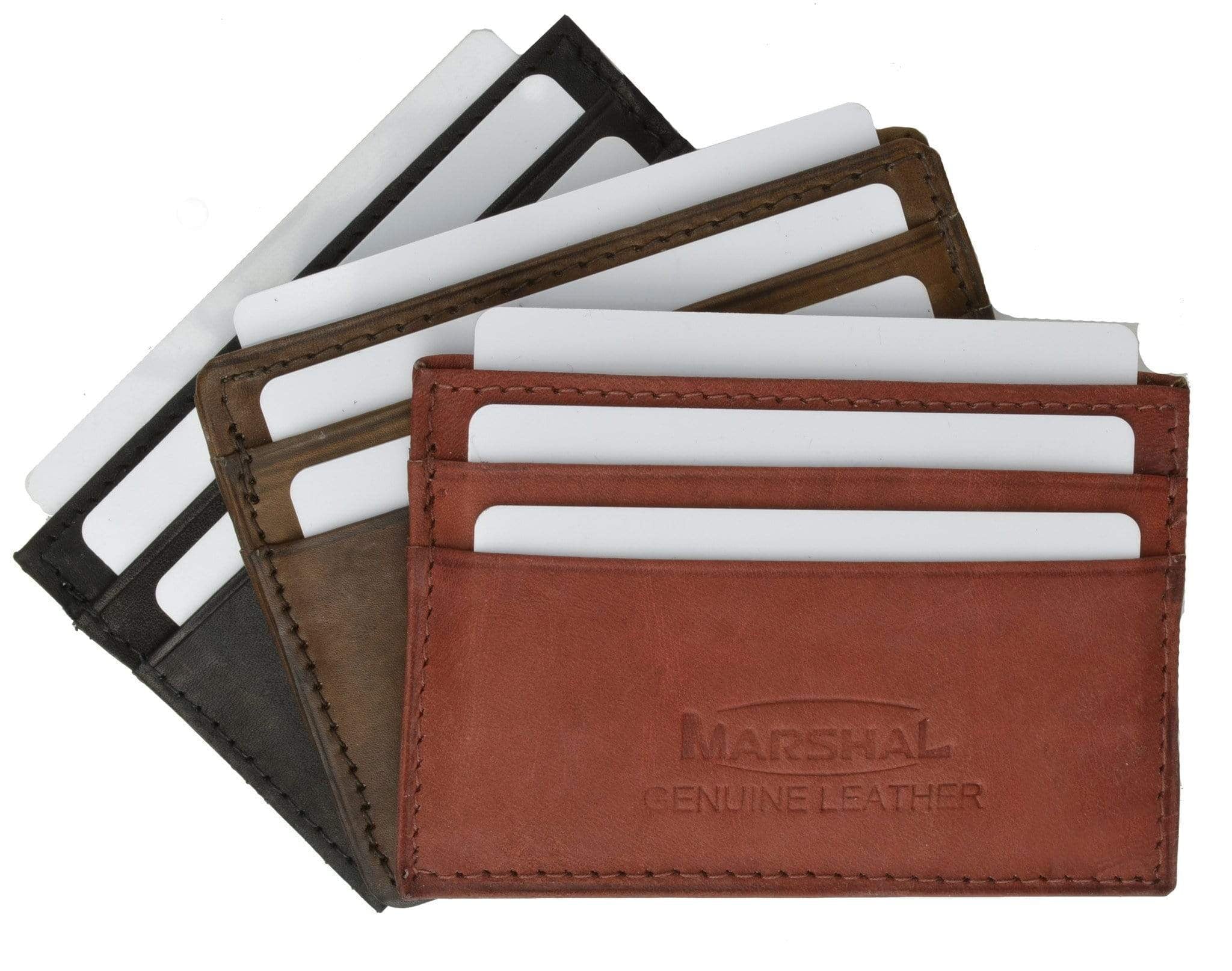 Genuine Leather Slim Thin Credit Card Holder 170 CF (C) - Image 3
