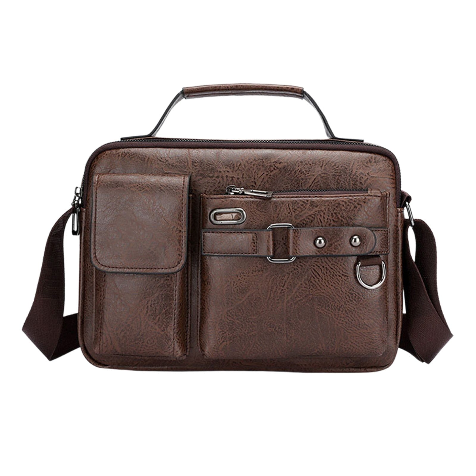 Crossbody Bag Men Men's Tote Bag Leather Briefcase Bags for Men Handbags Computer Business Shoulder Crossbody Bags - Image 5