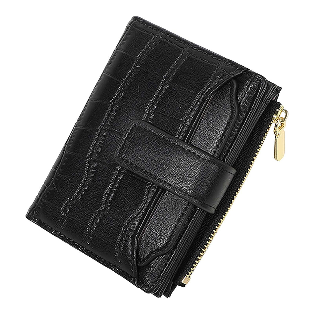 Women's Small Bifold Wallet, Compact PU Leather Credit Card Holder with Zipper Coin Pocket, Multi-Slot Slim Wallet for Cash, Cards, and Lips - Image 5