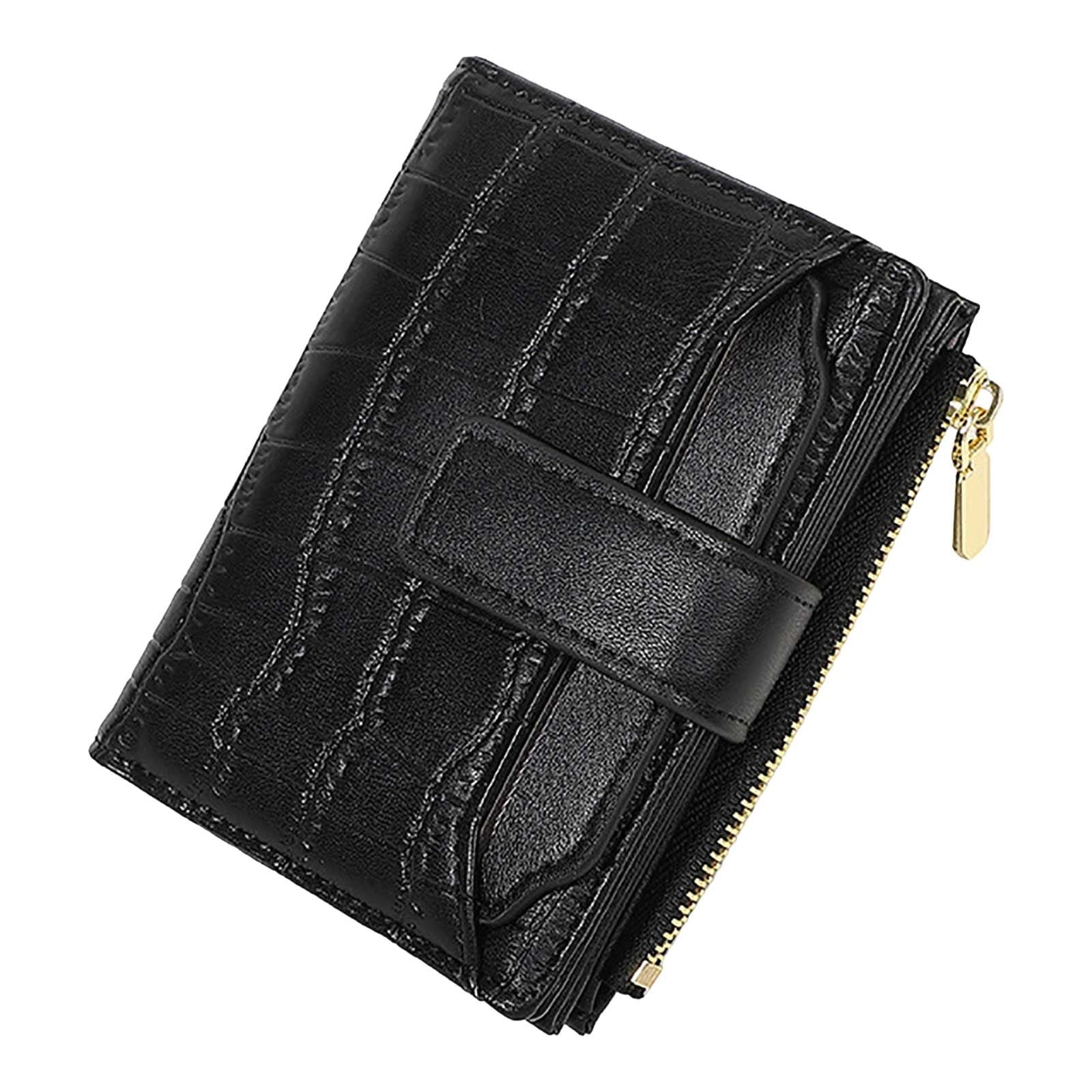 Women's Small Bifold Wallet, Compact PU Leather Credit Card Holder with Zipper Coin Pocket, Multi-Slot Slim Wallet for Cash, Cards, and Lips - Image 5