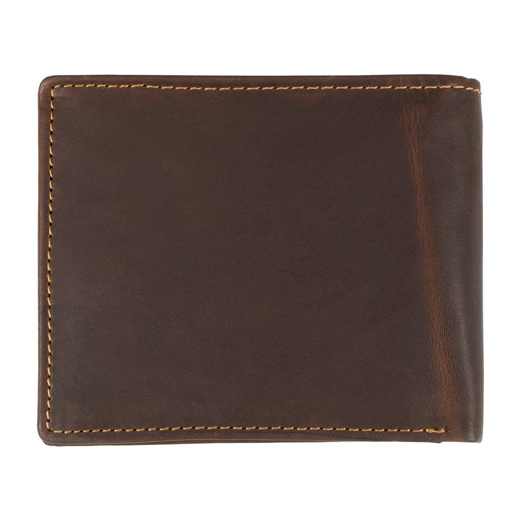 Hunter Leather RFID Blocking Mens Multi-Card ID Holder Bifold Wallet, Brown - Image 3