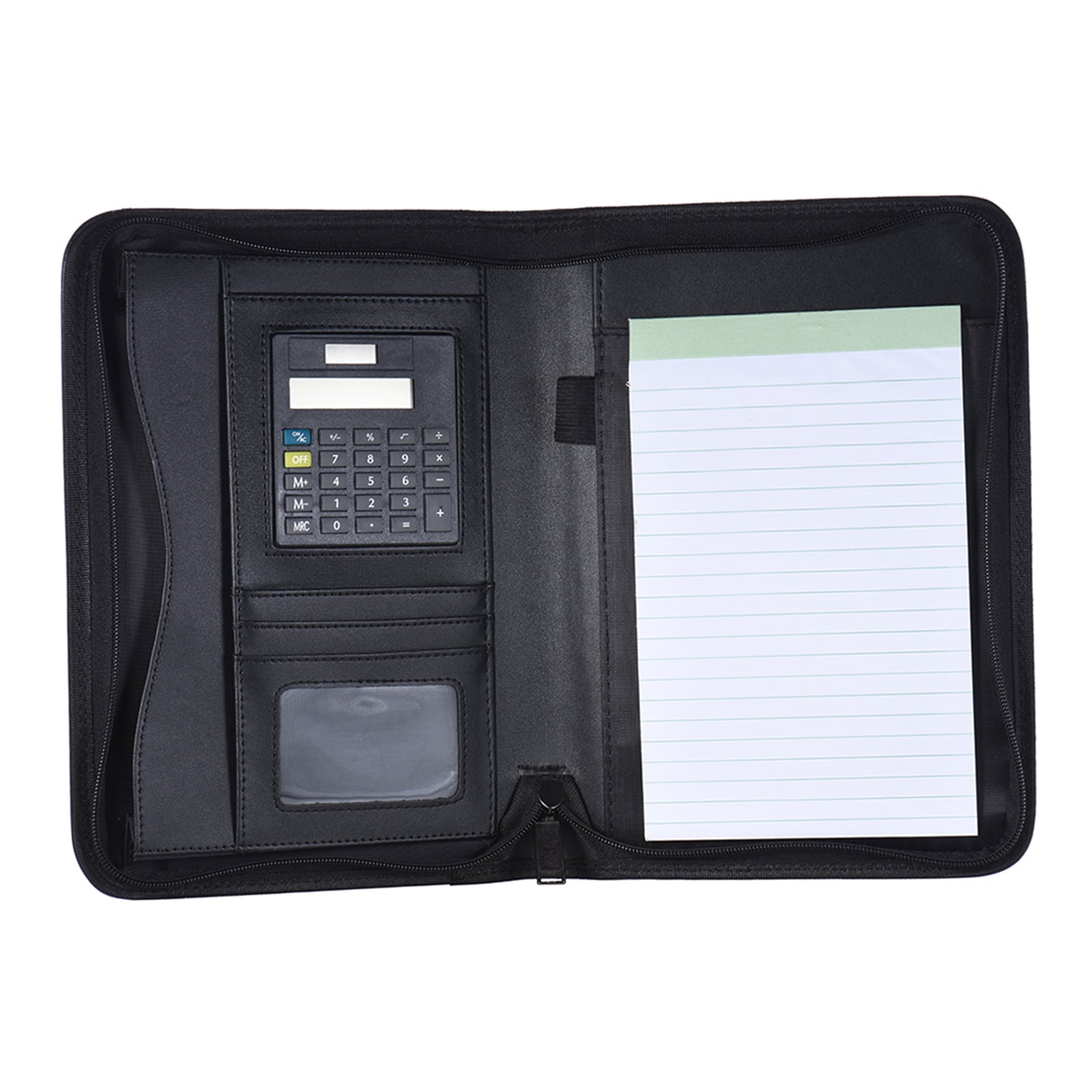 Portable Professional Business Portfolio Padfolio Folder Document Case Organizer A5 PU Leather Zippered Closure with ... - Image 5