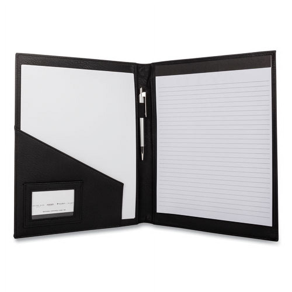 Faux-Leather Padfolio, 9 X 12 Pad, 9.75 X 12.5, Black | Bundle of 2 Each - Image 4