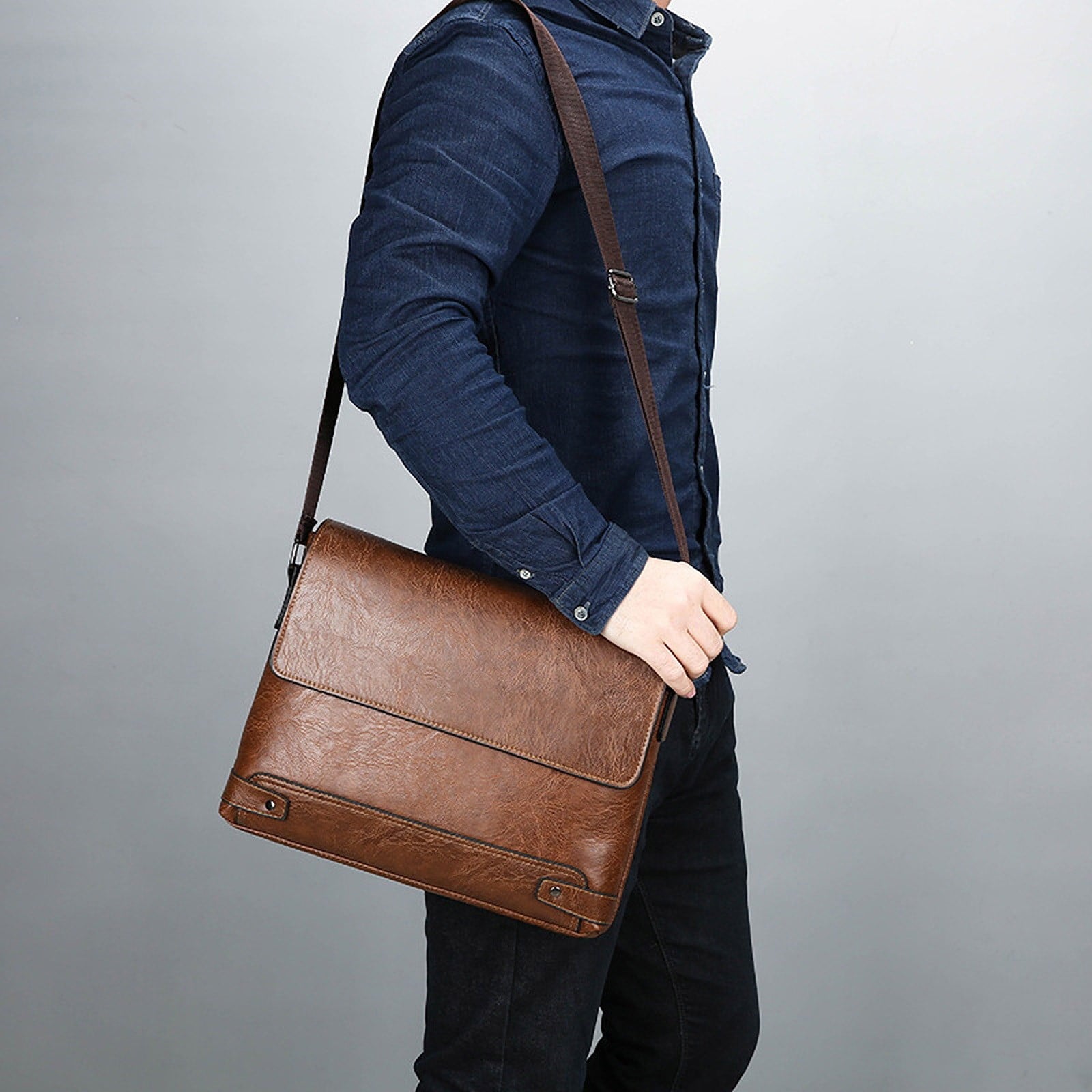 for Mens, Waterproof Laptop Briefcase Shoulder , for Computer Laptop , for Office Business - Image 5