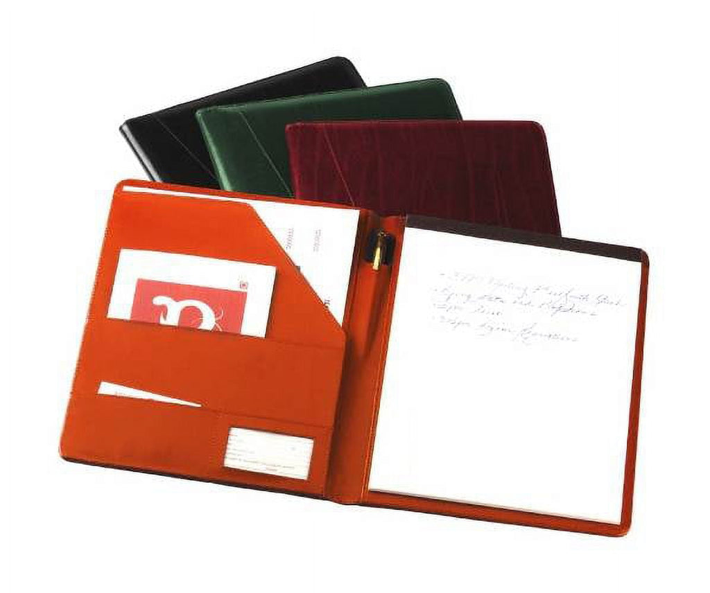 (5 pack) Black Leather Padfolio with ID Window (Blue) - Image 4