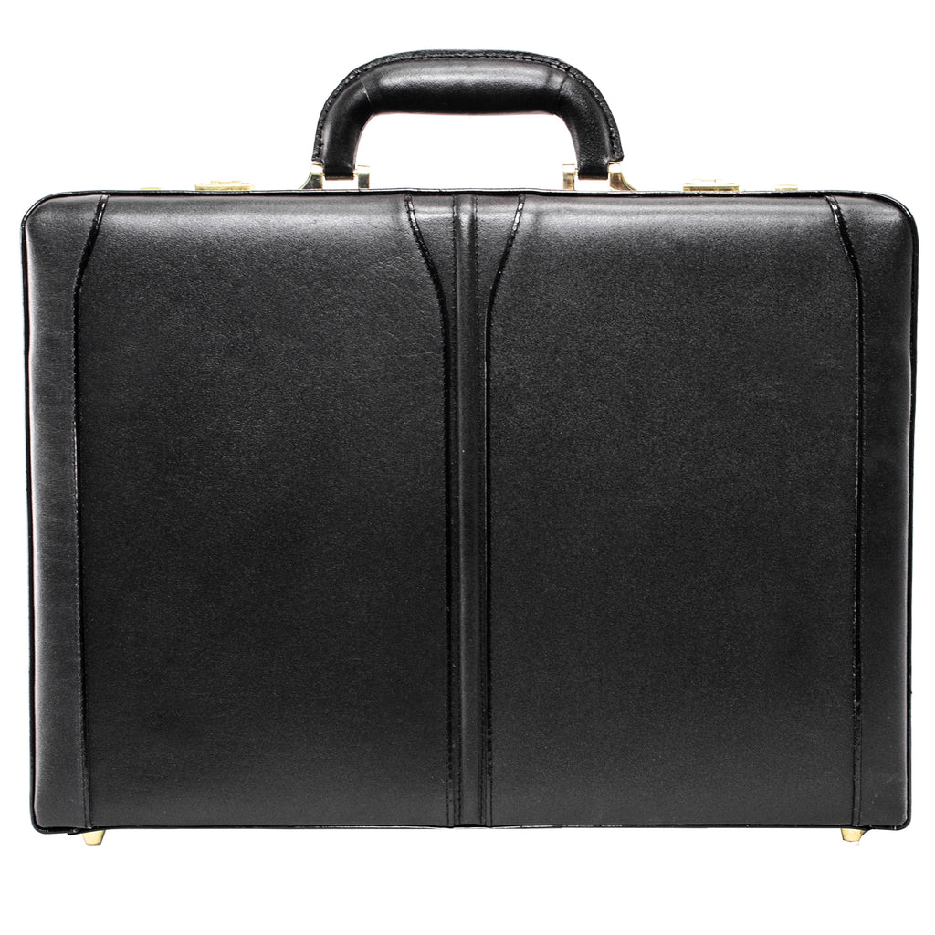 McKlein LAWSON, Attaché Briefcase, Top Grain Cowhide Leather, Black (80455) - Image 4