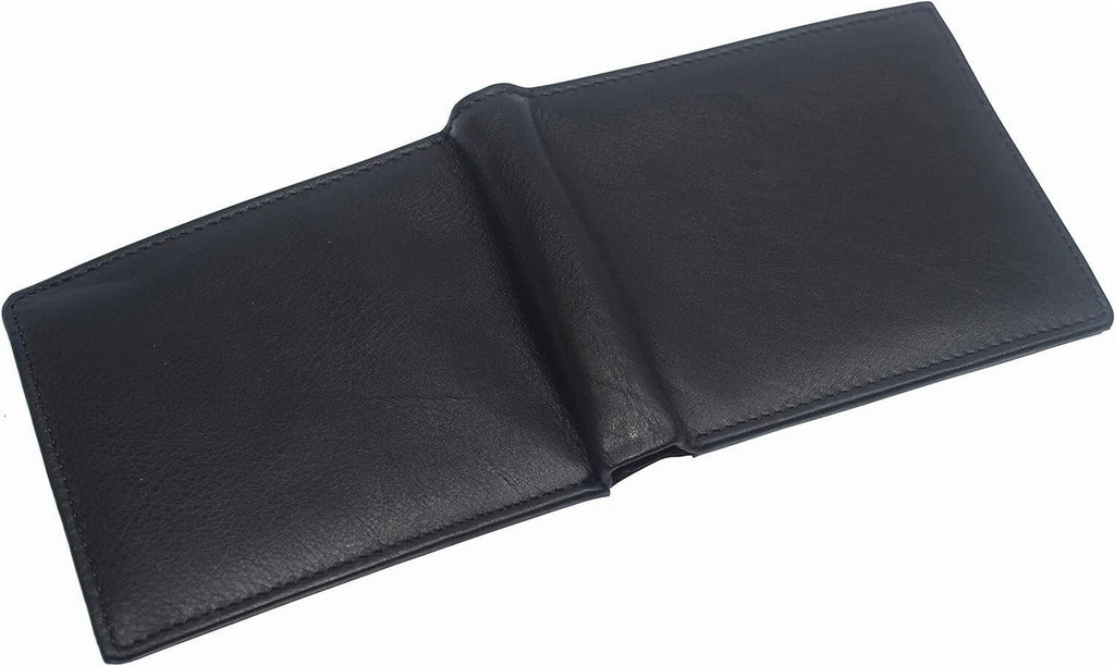Genuine Leather Minimalist Bifold Wallets For Men RFID Blocking Slim Mens Wallet - Image 6