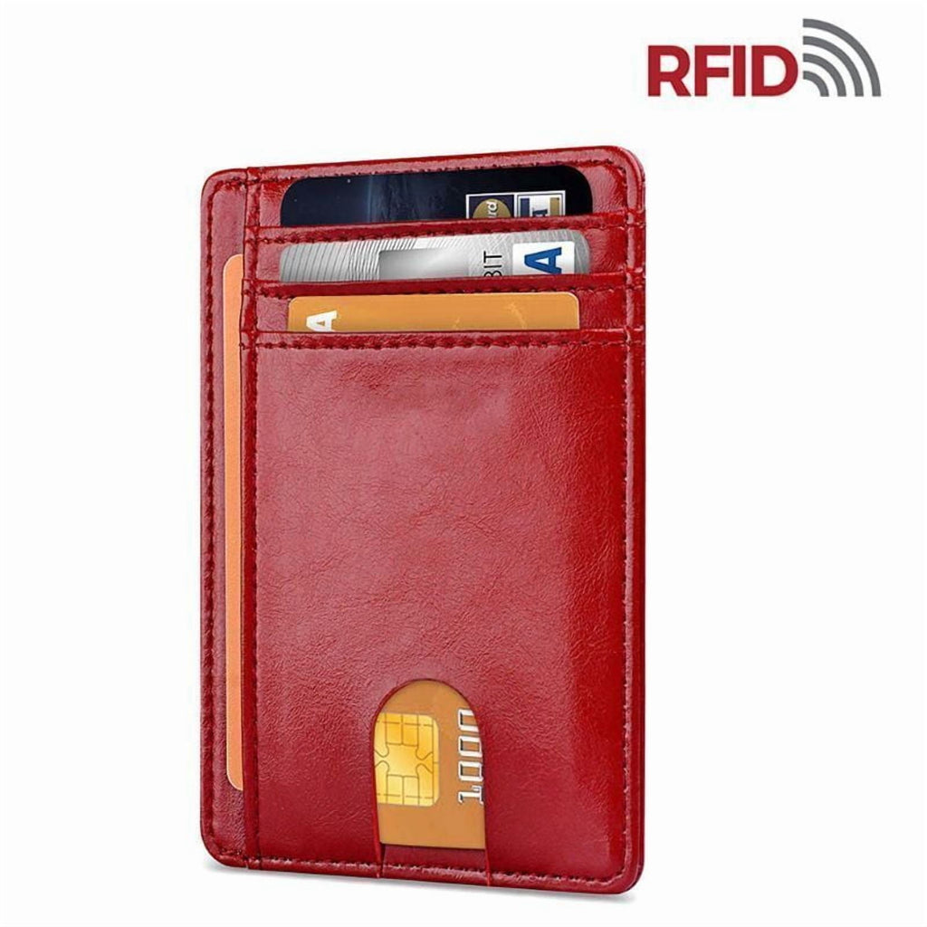 Mens Leather Slim Wallet Credit Card Holder RFID Blocking Pocket ID Money PU USA - Image 2