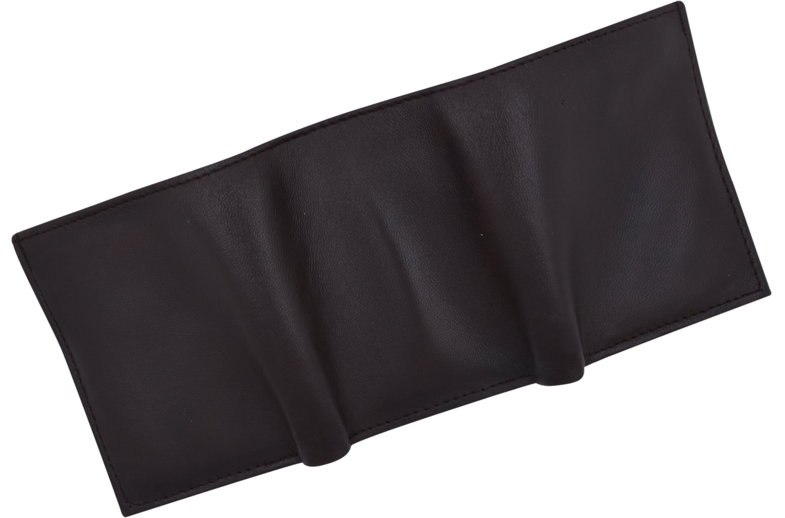 Mens Genuine Leather Trifold Wallet 8 Credit Card Slots ID Window 1155 - Image 2