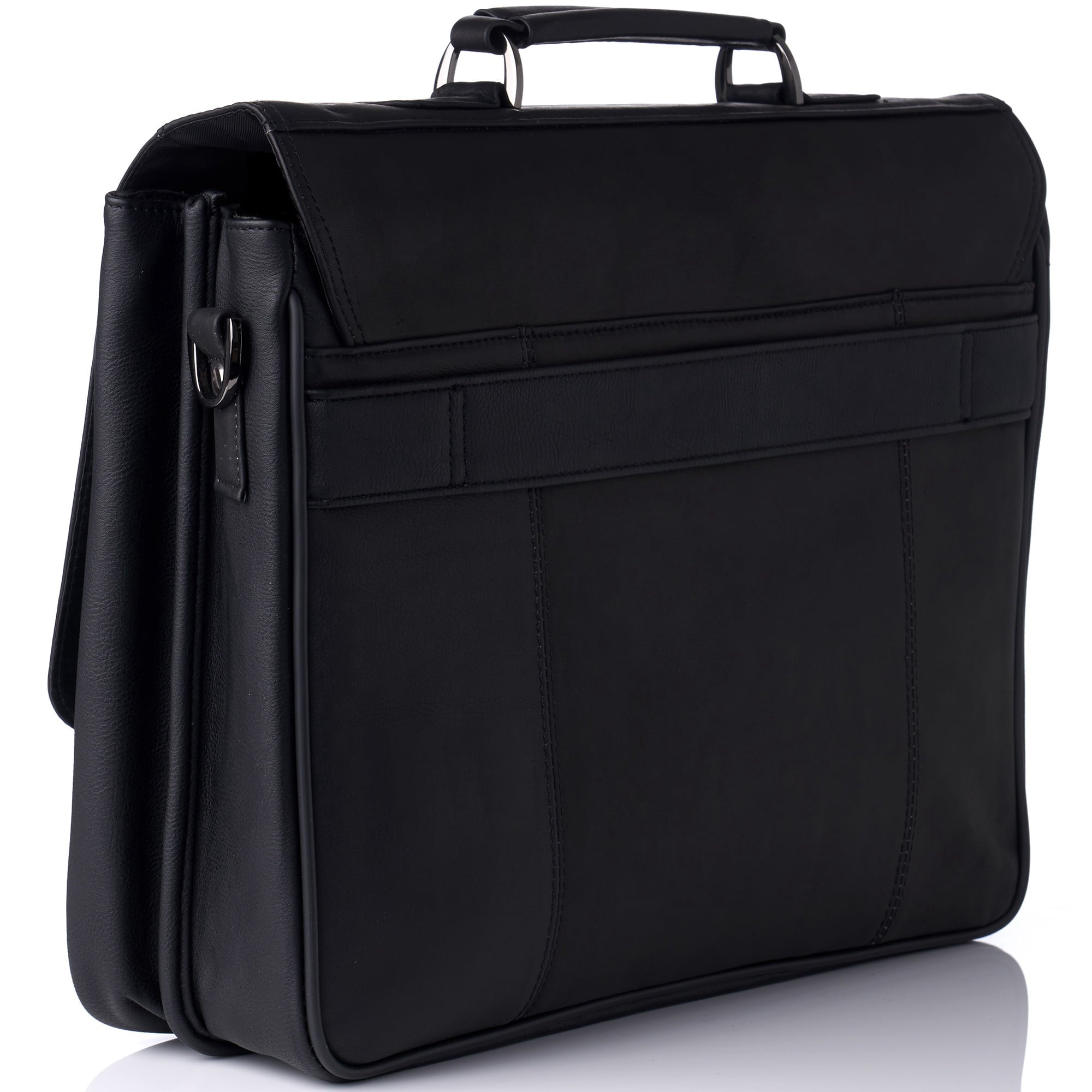 Leather Briefcase up to 15.6” Laptop Case Messenger Bag Portfolio - Image 4