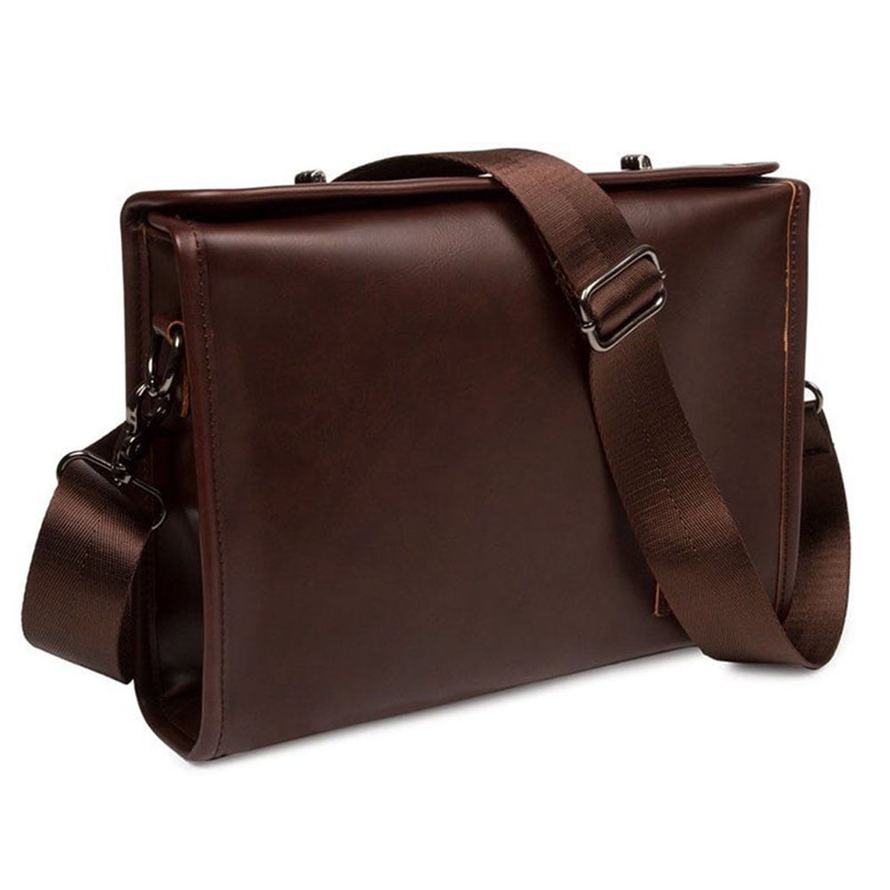 Men's Briefcase Casual Business Shoulder Bag Leather Messenger Satchel Bag - Image 3