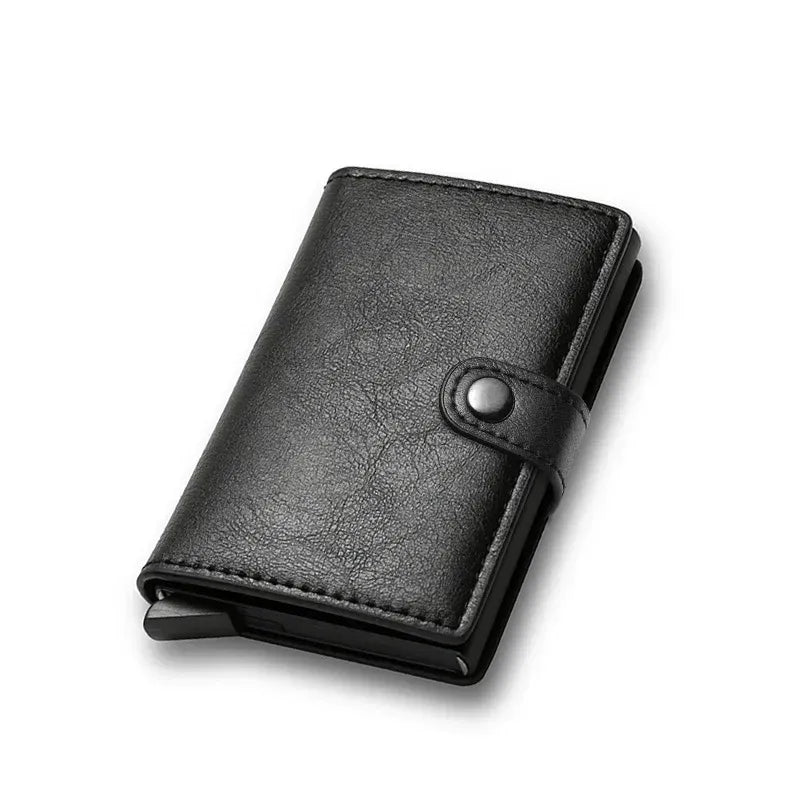 Credit Card Holder Wallets Men PU Leather ID Cardholder Case Luxury Small Slim Thin Smart Minimalist Wallet - Image 3