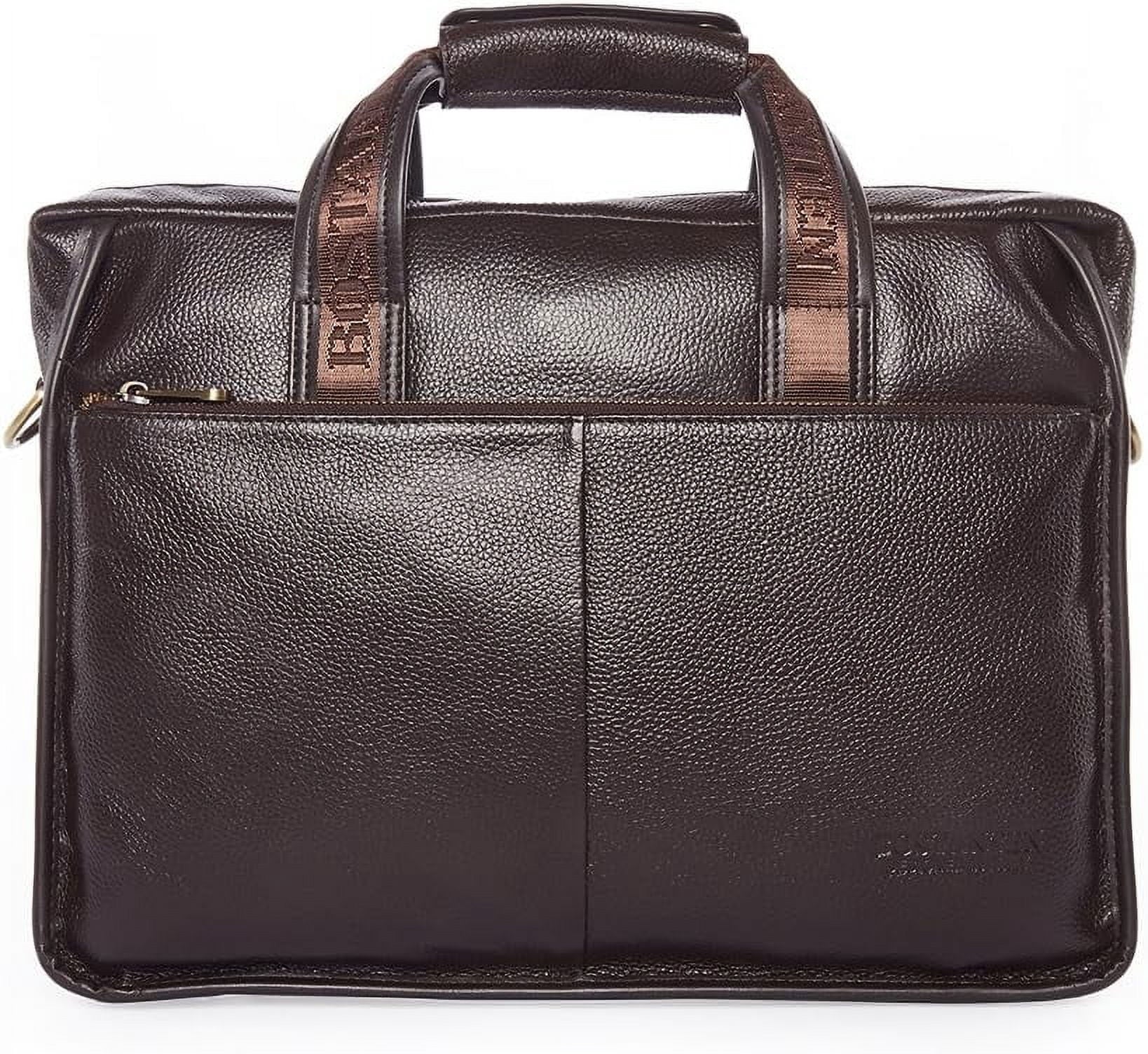 Leather Briefcase Handbag Messenger Business Bags for Men - Image 3