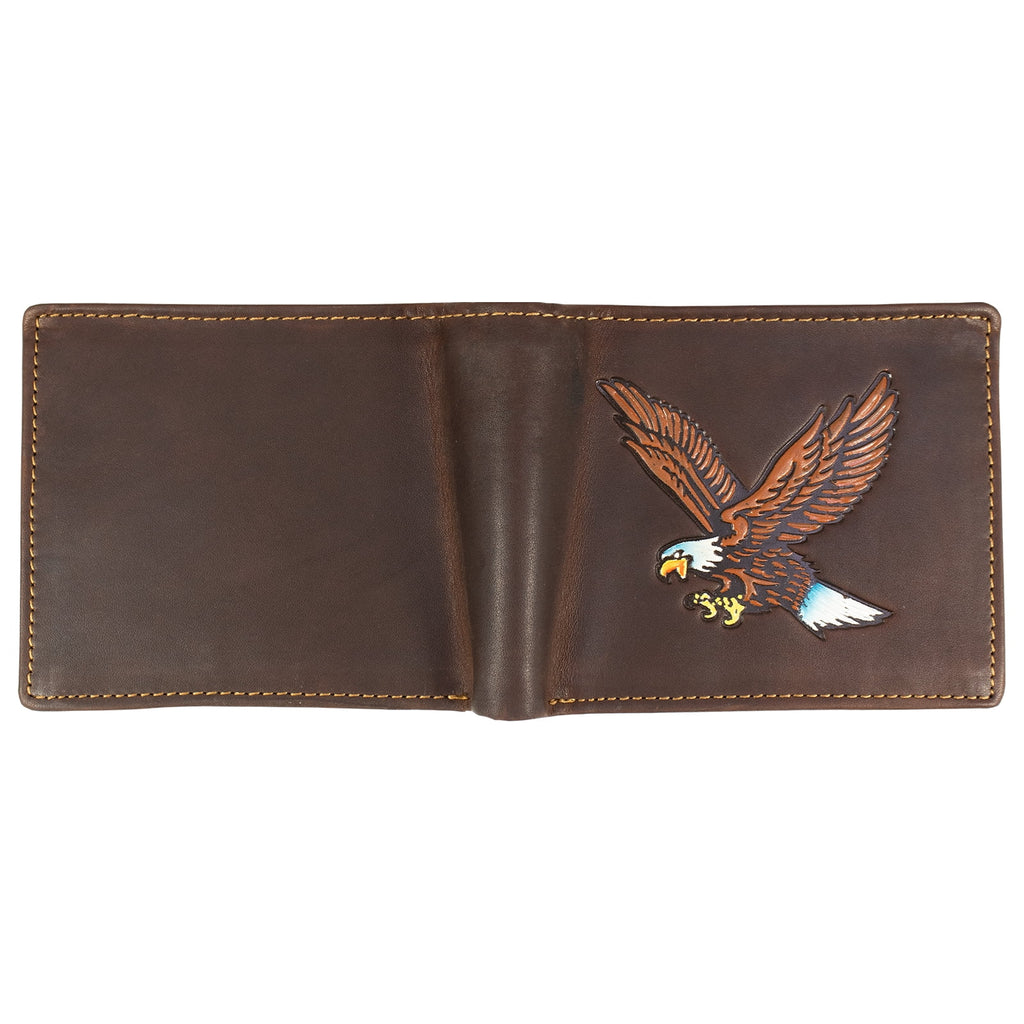 Hunter Leather RFID Blocking Mens Multi-Card ID Holder Bifold Wallet, Brown - Image 6