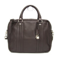 Pre-Owned Gucci Business Bag 231850 Men's Leather Briefcase,Shoulder Bag Dark Brown (Good)