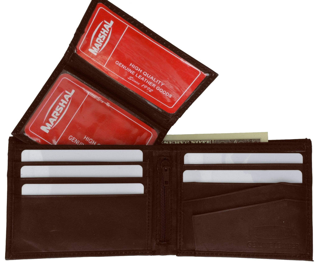 Cowhide Leather Removable Card ID Holder Mens Bifold Wallet 533 CF - Image 6