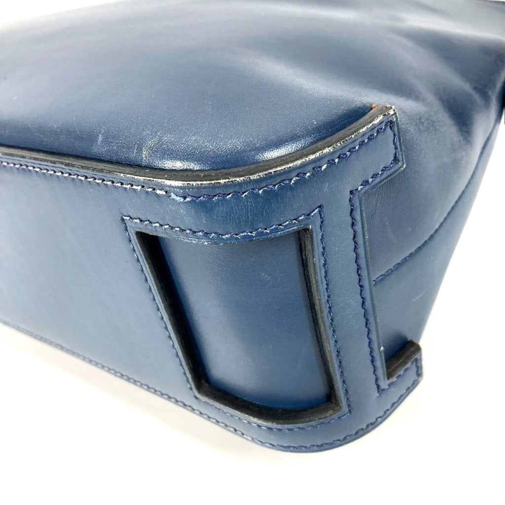 Pre-Owned Vintage Escapada Briefcase Handbag Document Bag Business Leather Men's Navy - Image 6