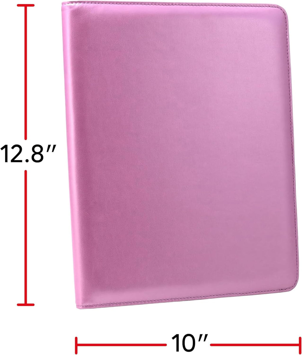 Business Meeting Padfolio | Professional Portfolio with Letter Size Writing Pad, PAD-39 Metallic Pink - Image 2