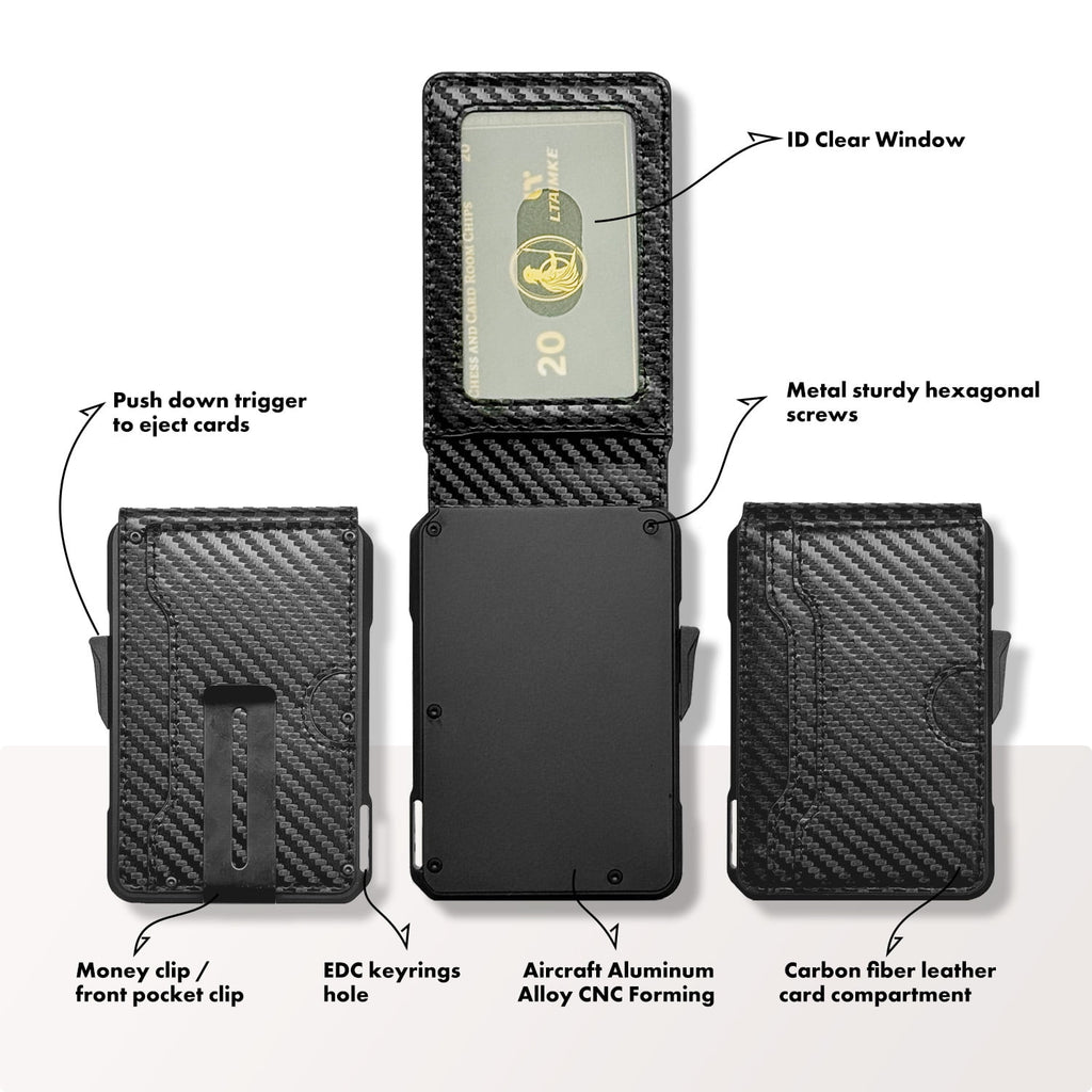 Wallet for Men - with Money Clip Slim Leather Slots Credit Card Holder RFID Blocking Bifold Minimalist Wallet - Image 2