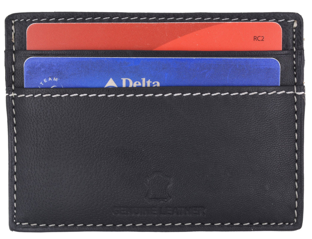 Slim and Sleek Genuine Leather Credit Card Holder with ID Window 270 CF - Image 4