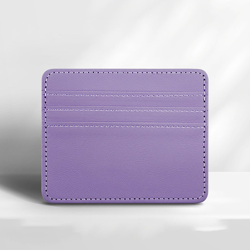 Slim Minimalist Front Pocket Wallet Clearance, Credit Card Holder Slim Minimalist Front Id Small Compact Leather, Purple - Image 4