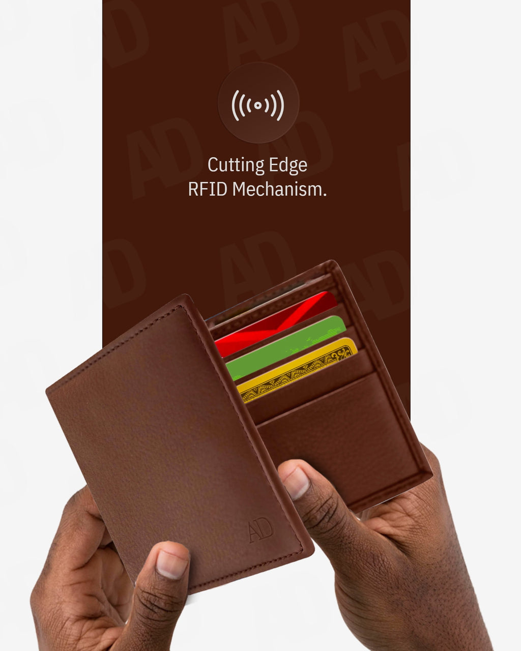 Slim Leather Bifold Wallets For Men - Minimalist Small Thin Mens Wallet RFID Blocking Card Holder ID Window Gifts For... - Image 2