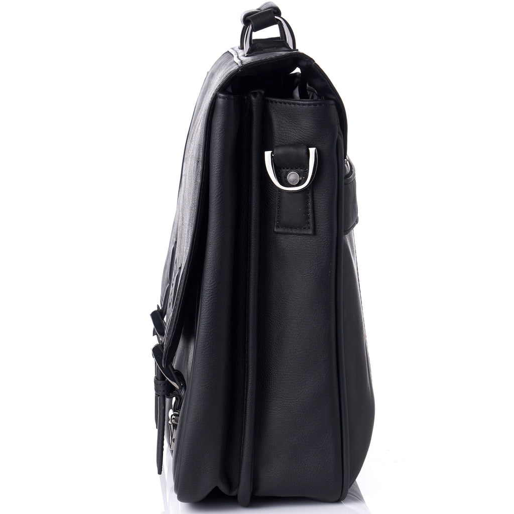 Leather Briefcase up to 15.6” Laptop Case Messenger Bag Portfolio - Image 5