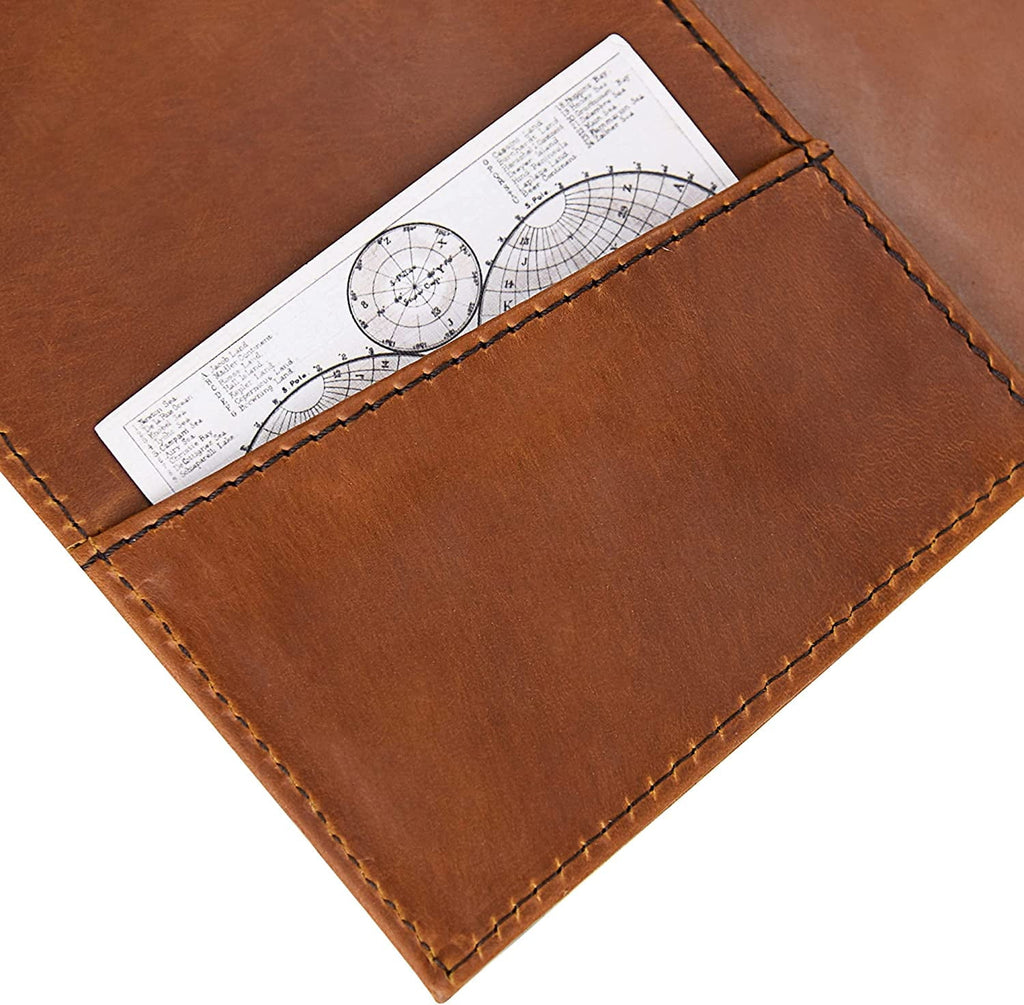 LeatherBelief Leather Junior Padfolio for Women/Men, A5 SizeNotepad Holder Cover, Portfolio Case Study Leather Folder, Documents Folder Case - Image 4