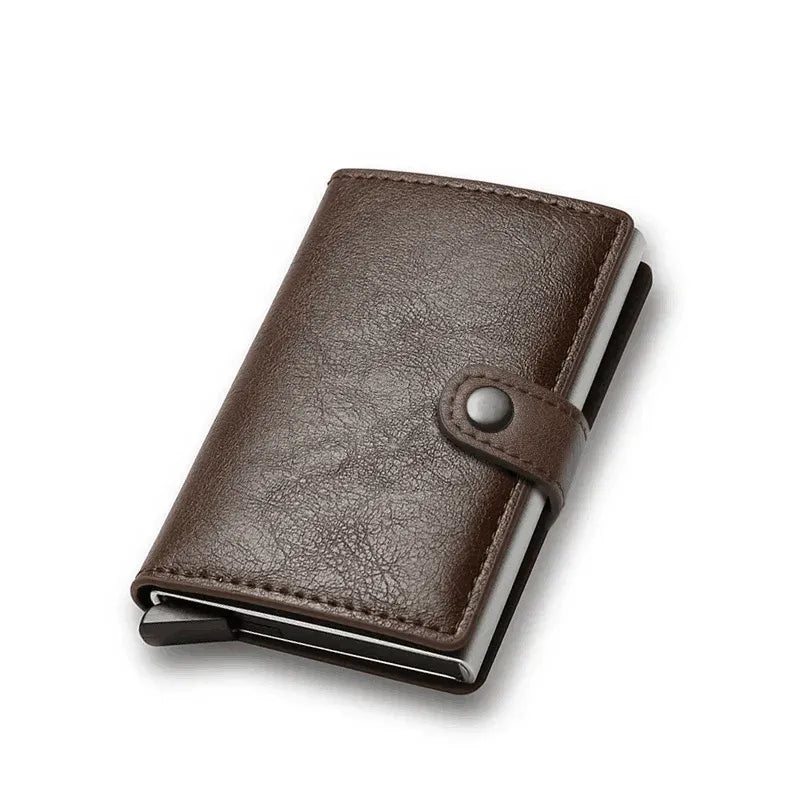 Credit Card Holder Wallets Men PU Leather ID Cardholder Case Luxury Small Slim Thin Smart Minimalist Wallet - Image 2