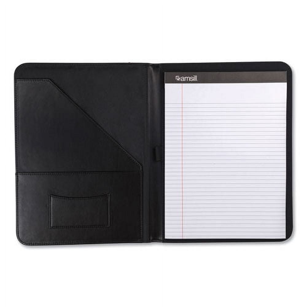 Contrast Stitch Leather Padfolio, 8 1/2 X 11, Leather, Black | Bundle of 10 Each - Image 5
