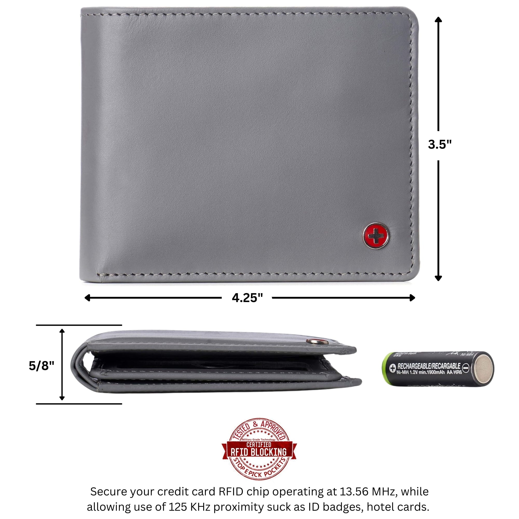 Connor Executive Bifold Wallet | Business Passcase for Men | Premium Leather | Dual ID Windows | RFID Blocking | Gift Box Included - Image 3