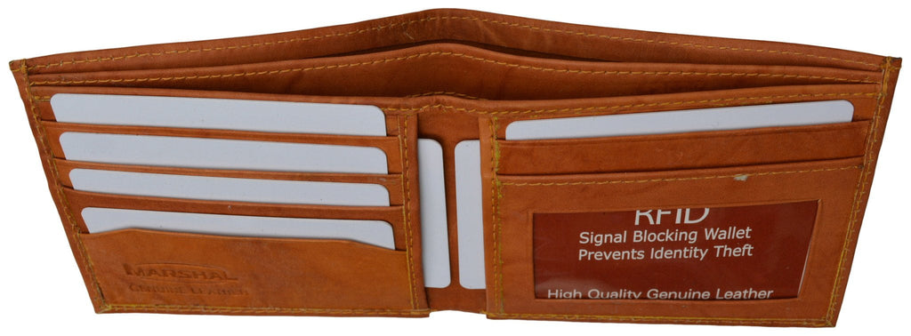 RFID Blocking Men's Leather Slim Bifold Wallet RFID 60 (C) - Image 5