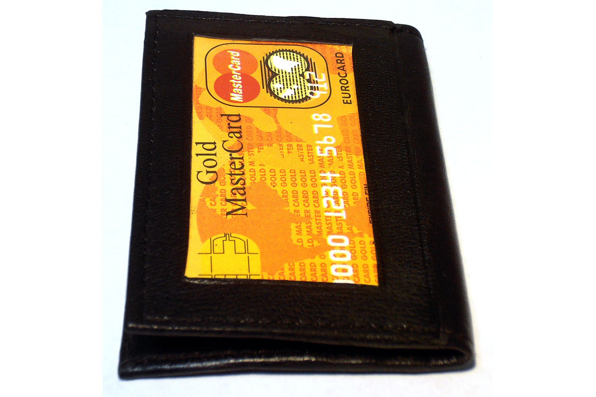 Card & ID Holder Slim Design Brown Wallet 3 x 4 inches - Image 3