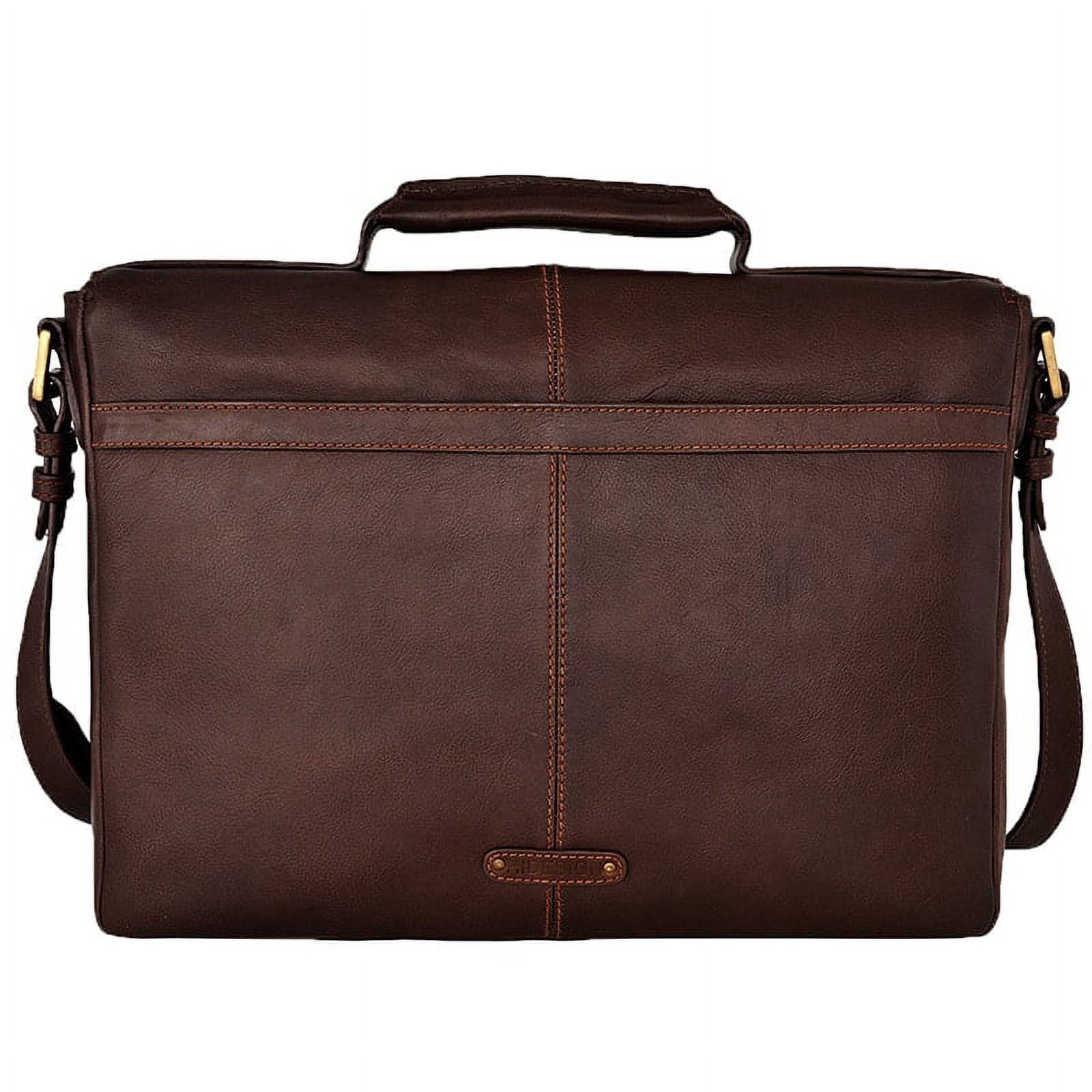 Charles Laptop-compatible Leather Messenger Briefcase - Image 5