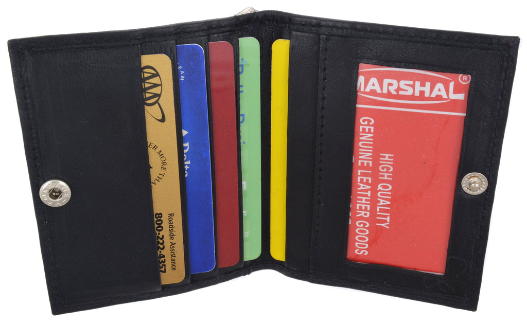 Slim Leather Lamb Card ID Mini Wallet Holder Bifold 78 - Image 5