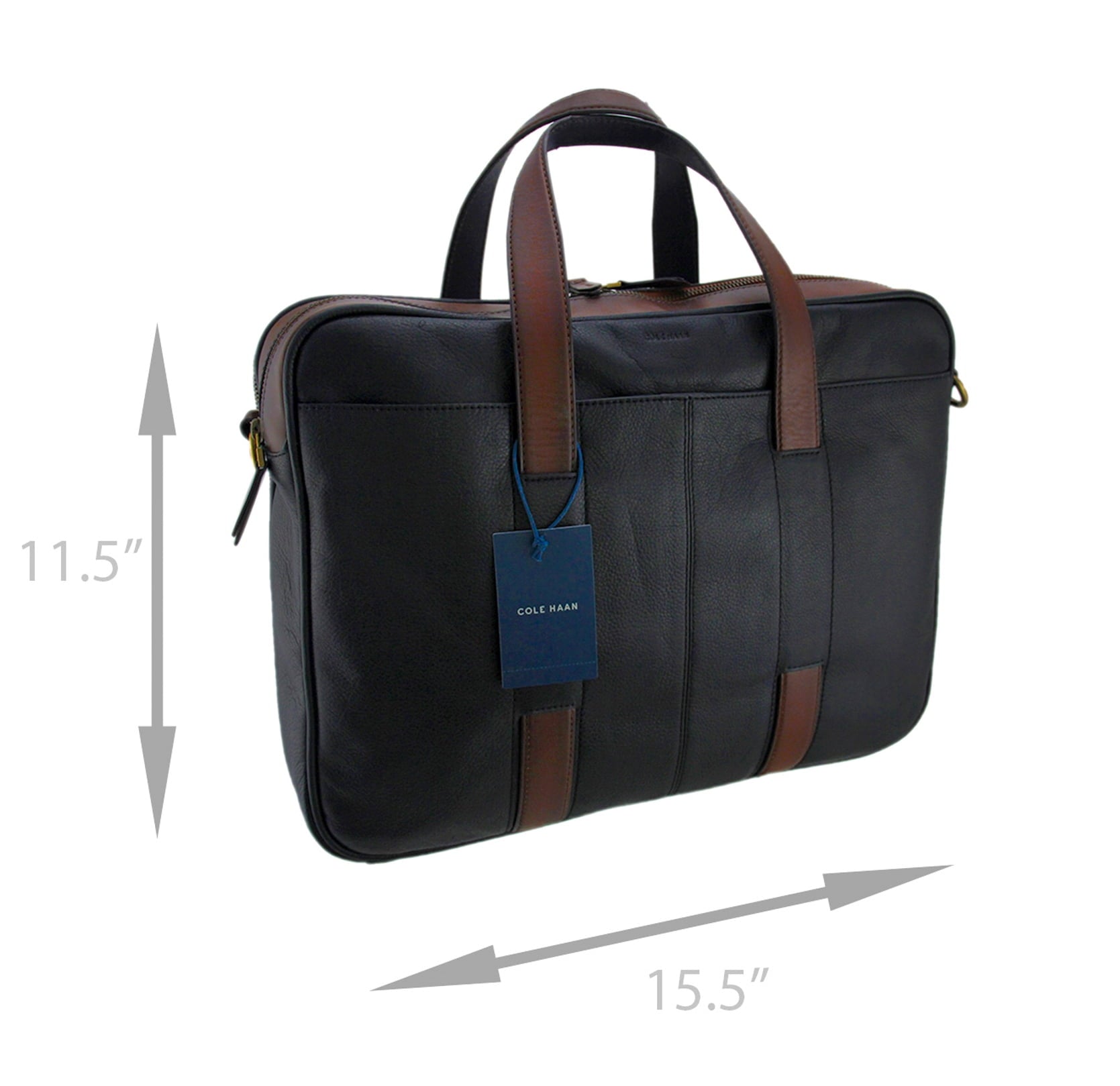 Zeckos Cole Haan Buchannon Leather Briefcase Travel Attache Case - Image 4