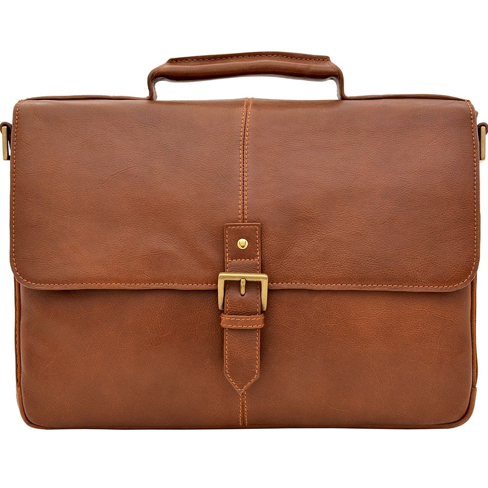 Charles Laptop-compatible Leather Messenger Briefcase - Image 3